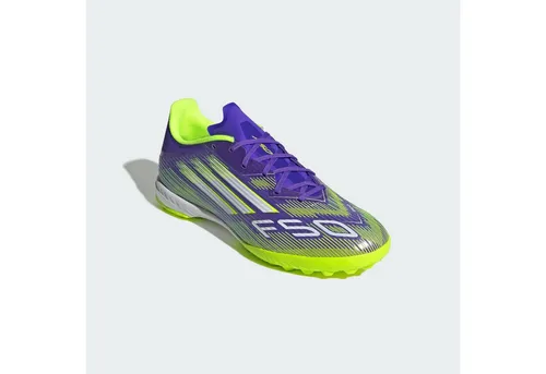 adidas Unisex F50 League Turf Football Boots - Fußballschuhe mit Fiberskin-Obermaterial und Sprintgrid-Print, ideal für kurzen Kunstrasen und Aschenplätze, für optimale Ballkontrolle und Geschwindigkeit.
