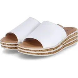 Gabor Damen Keil Pantolette in Weiß - Größe 43 - Stylische Gabor Damen Keil Pantolette in Weiß mit elastischem Riemen für perfekten Sitz. Der 4,5 cm hohe Keilabsatz sorgt für Komfort und ist ideal für Freizeit und Büro. Perfekt für den Sommer!