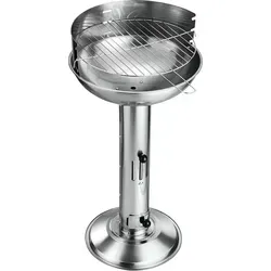 Säulengrill Edelstahl RUND 39x68 - Silber