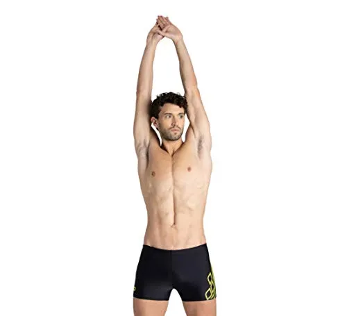 ARENA Herren Badehose Herren Badeshorts Spirit, Black-Soft Green, 4, 003508