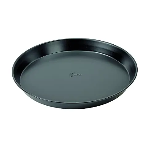 Lagostina Gustosa Pizzablech, rund, aus Stahl, antihaftbeschichtet, für Backofen, Schwarz, Durchmesser 32 cm