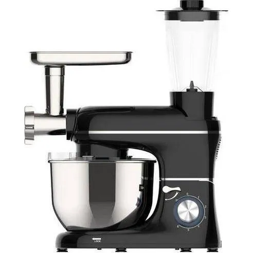 Ruhhy Küchenmaschine 6,2 l Edelstahl 2200 W - Universalküchenmaschine mit 2200 W Leistung, 6 Geschwindigkeitsstufen und Pulsfunktion – ideal für Hobby- und Profiköche, perfekt für große Portionen und vielseitige Anwendungen.
