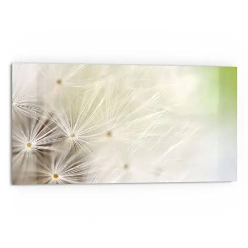 DEQORI Küchenrückwand Glas | Pusteblume Motiv | 80x40 cm in grün von DEQORI