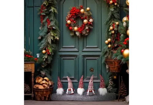 hausleben Zugluftstopper mit Wichteln 90 cm - Zugluftstopper mit fünf festlichen Wichteln, hält kalte Luft draußen und spart Heizkosten. Ideal für eine gemütliche Weihnachtsatmosphäre in jedem Raum.