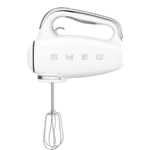 Smeg HMF01WHEU Handmixer 250 W - 9 Stufen in elegantem Weiß für präzises Mixen und müheloses Kneten