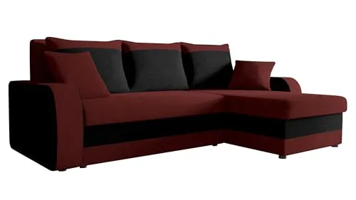 Mirjan24 Ecksofa Kristofer – Vielseitige Design Eckcouch mit Schlaffunktion - Sofas & Couches: Komfortables Ecksofa mit Schlaffunktion, 2 Bettkästen und freistehendem Design für optimale Flexibilität in Ihrem Wohnraum.