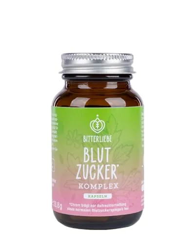 BitterLiebe Blutzucker* Komplex - Kontrolllösungen für Diabetiker: Natürliche Regulierung des Blutzuckerspiegels mit einer einzigartigen Formel aus pflanzlichen Extrakten für mehr Energie im Alltag.
