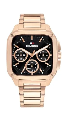 Tommy Hilfiger Multi Zifferblatt Quarz Uhr für Herren mit Roségoldfarbenes Edelstahlarmband - 1792224