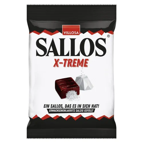 Sallos X-Treme Lakritze 150g - Hartkaramellen & Hartbonbons, intensiv im Geschmack und perfekt für Lakritzliebhaber, die das Besondere suchen.