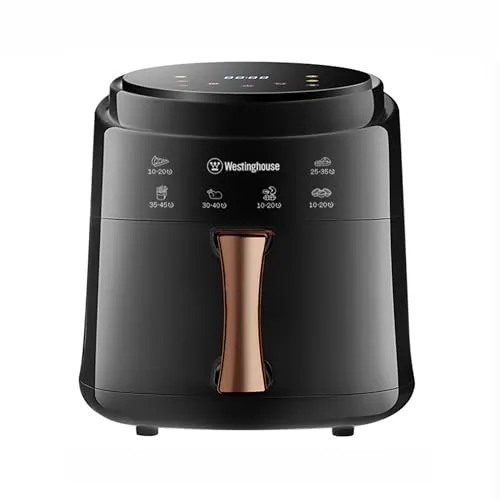 Westinghouse Air Fryer 5,5 L - Gesunde Frittierlösung - Heißluftfritteuse mit 5,5 L Kapazität und 6 Automatikprogrammen für fettfreies Kochen. Maximale Temperatur von 210 °C für knusprige Ergebnisse und einfaches Kochen dank Touch Panel.