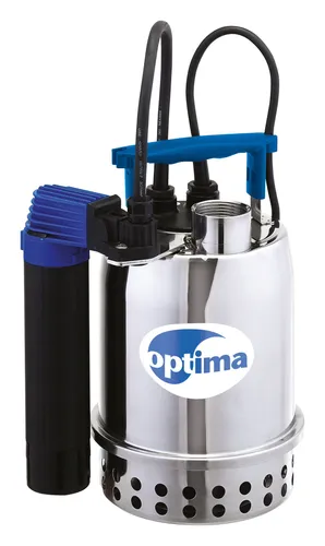 Ebara Edelstahl-Tauchpumpe Optima MS 430 Watt - Hochwertige Wasserpumpe für effizientes Entwässern, ideal für Garten und Bauprojekte, mit robustem Edelstahlgehäuse.