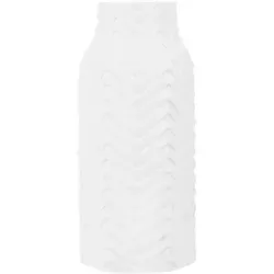 Helle Vase mit strukturierter Oberfläche weiß Xanthos - Elegante Steinzeug-Vase in Weiß mit einzigartiger Struktur, ideal für stilvolle Akzente in jedem Raum und passend zu vielfältigen Dekorationsstilen.