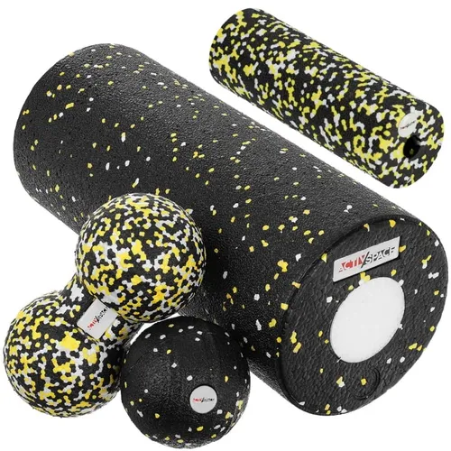 5-in-1 CrossFit-Massageset, EPP-Rollball - gelb