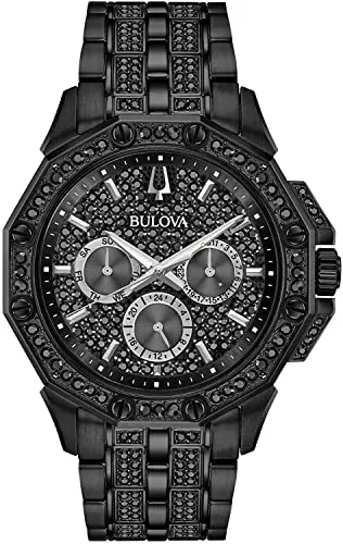 Bulova Herren Multi Zifferblatt Armbanduhr Crystal Octava