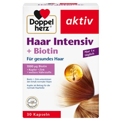 DOPPELHERZ Haar Intensiv+Biotin Kapseln 30 St
