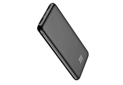 BlueStar Powerbank 10000 mAh 2A in Schwarz, USB-A, USB-C & Micro-USB Anschlüsse Powerbank