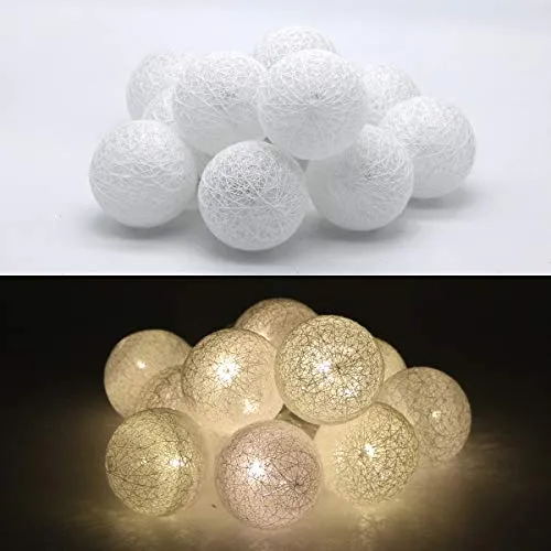 Tronje 10 LED Baumwollkugeln 6cm