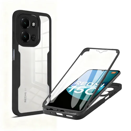 360° Grad Hülle für Xiaomi Redmi 15C Rundum Integriertem Displayschutz Schwarz