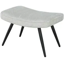 byLIVING Fußhocker Uta - Off White, Samt & Cord - Eleganter Fußhocker der Serie Uta, ideal für Ihr Wohnzimmer. Mit gemütlicher Polsterung und stylischem Design, passt perfekt zu passenden Sesseln.