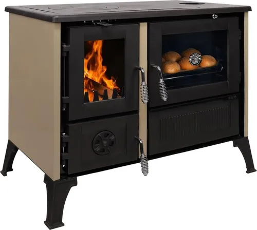 Küchenofen Cook Smart Beige Emailliert 8 kW – Effizientes Kochen mit Holzfeuer
