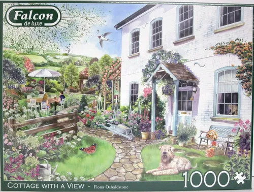 Falcon de Luxe 11326  Puzzle  1000 Teile  Cottage with a View Fiona Osbaldstone