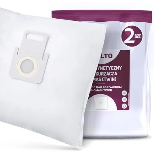 2x Vellto Staubsaugerbeutel Kompatibel mit Thomas 787230 Twin T1 T2 TT Orca Hygiene Genius Helper Aquawash Ersatzbeutel Staubbeutel Filtertüten Vlies Filtersack