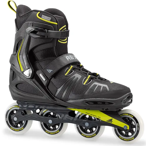 ROLLERBLADE RB XL Inline Skate 2025 black/lime - 51,5 - Fitness Skates für große Schuhgrößen, mit verstärktem Schuh für optimalen Halt und Komfort. Ideal für sicheres Skaten dank stabiler Schiene und hochwertiger Rollen.