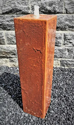 Säulenbrunnen 80/20 cm eckig aus Cortenstahl