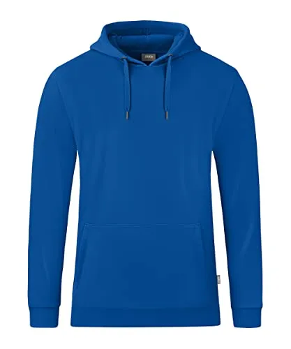 JAKO Freizeit Kapuzenpullover Hoodie Organic - Royalblau Herren, Größe M - Badmintonbekleidung Herren, nachhaltig aus 70% Bio-Baumwolle, ideal für hohen Tragekomfort und vielseitige Nutzung in Beruf und Freizeit.
