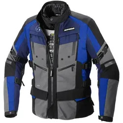 Spidi 4 Season Evo H2Out Motorrad Textiljacke, schwarz-blau, Größe M - Motorradjacke aus hochfestem Extra Tenax 3-Lagen-Nylon 6.6 mit hervorragender Abrieb- und Durchstichfestigkeit, ideal für sicheres Fahren bei jedem Wetter.