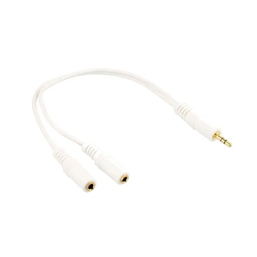 0,2m Klinken Audio Y Kabel InLine weiß Verteiler Klinke 3,5mm Steck. an 2 Buchse