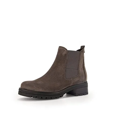 Gabor Chelsea Boots KAPSEL-KOLL Damen 31363531373235 Grau 40 EU - Braun - 40 - Wanderschuhe: Bequeme Chelsea Boots aus hochwertigem Veloursleder mit praktischem Reißverschluss und rutschhemmender Laufsohle für optimalen Tragekomfort.