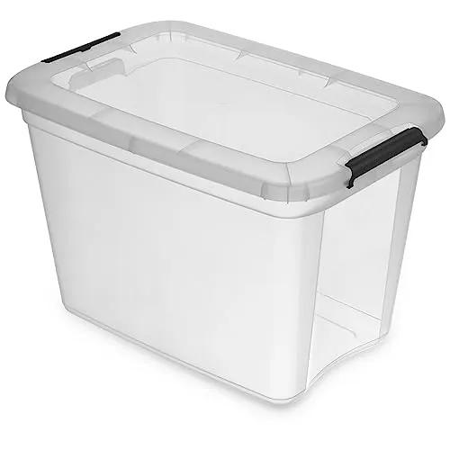 Kreher Aufbewahrungsboxen Robust Store mit Deckel in Transparenter Ausführung. In verschiedenen Größen (wählbar). Aus robustem Kunststoff. (115 L)