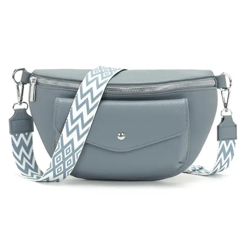Atgbiem 9 Farben Bauchtasche Damen 2025 Umhängetasche Damen Klein Crossbody Bag Blau Kleine Handtasche Schönes Geburtstagsgeschenk für Frauen