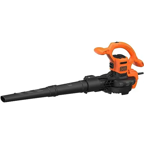 Black + Decker BEBLV260-QS 3-in-1 - Leistungsstarker 2600W Laubsauger & Bläser, 315 km/h Blasgeschwindigkeit und 40L Fangsack für effizientes Arbeiten