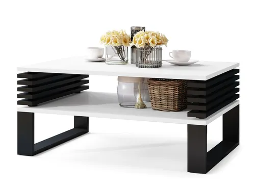 designimpex Couchtisch Gokee 90x42x60cm mit Ablagefläche - Moderner Wohnzimmertisch mit praktischer Ablagefläche. Perfekt kombinierbar und stilvoll, verleiht er Ihrem Raum neuen Flair. In verschiedenen Farben erhältlich, passt er sich jedem Einrichtungsstil an.