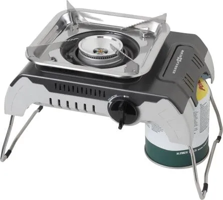 Brunner 0708014N Devil 450 Camping-Gaskocher - Tragbarer Campingkocher mit 2,4 kW Leistung, faltbar und inklusive Transportkoffer – ideal für sicheres Kochen im Freien.