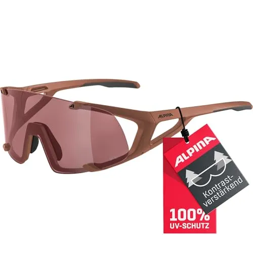 ALPINA HAWKEYE Q-LITE - Verspiegelte Sportbrille mit UV-Schutz - Sportbrille mit verspiegelten, kontrastverstärkenden und beschlagfreien Scheiben für klare Sicht und optimalen Schutz. Ideal für Radfahren, Laufen und Outdoor-Abenteuer. 100% UV-Schutz für maximale Sicherheit der Augen.