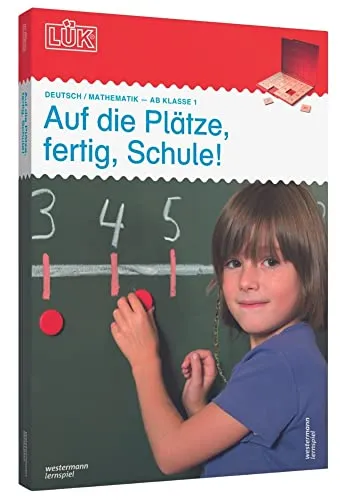 LÜK-Set: Auf die Plätze, fertig, Schule! - Lernspiel für 1./2. Klasse - Das LÜK-Set fördert spielerisch Mathematik und Deutsch für Kinder von 5 bis 7 Jahren. Ideal für den Einstieg in die Schule, mit geprüfter Qualität für nachhaltigen Lernspaß.