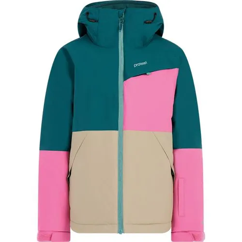 PROTEST Kinder Funktionsjacke PRTPippa JR - Die PRTPippa JR Snowjacket für Kinder bietet Komfort und Bewegungsfreiheit. Mit wasserabweisendem Material und praktischen Details wie Daumenlöchern ist sie ideal für winterliche Abenteuer.