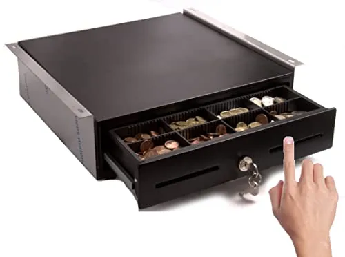 Touch Kassenlade iQCash350 - Kassenschublade mit Montagehalterung - Kassenlade für die einfache Montage, ideal für den Einzelhandel und Gastronomie, sorgt für eine sichere Aufbewahrung von Bargeld.