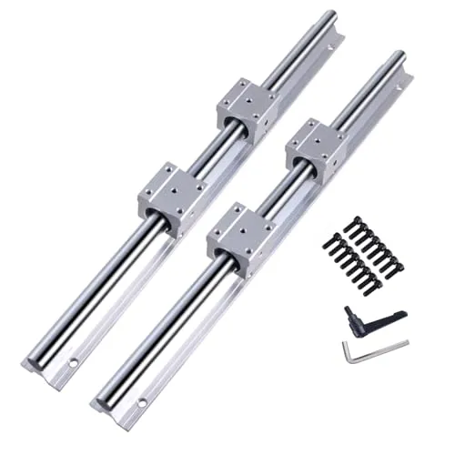 GooEquip SBR20 Linearführung 1500mm 2 x Linearschienen und 4 x Lagerblöcke, Linearschienenlänge 1500 mm Linearschienen für Maschinen und automatisierte Geräte
