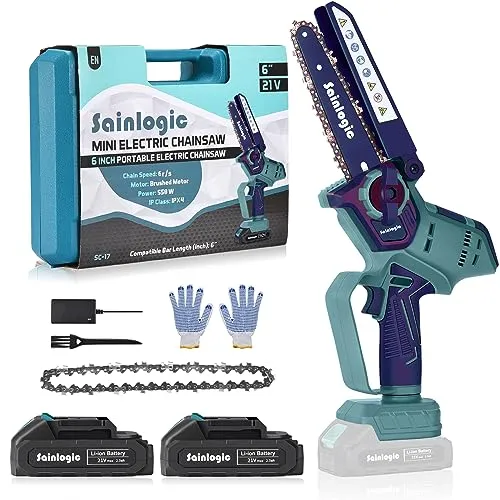 Sainlogic 6 Zoll Mini Kettensäge mit Akku