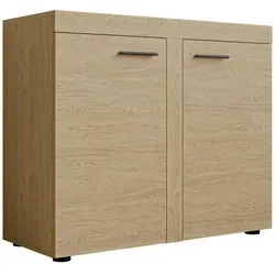 Mirjan24 Eiche Kommode, Rechteckig, 97x82x40 cm - Stylische Kommode aus hochwertigem Holzwerkstoff für Ihr Wohnzimmer. Mit praktischen Kunststoffgriffen und stabilen Topfscharniere bietet sie viel Stauraum und ist einfach aufzubauen.