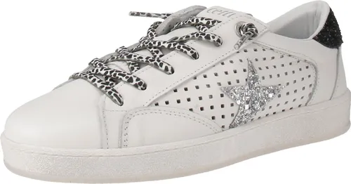 Cetti C-1342 SRA EXP V25 Damen Sneaker - Nature-White, Größe: 41 EU - Damen-Sneaker aus hochwertigem Leder mit elastischer Schnürung für optimalen Tragekomfort und eine flexible Passform.