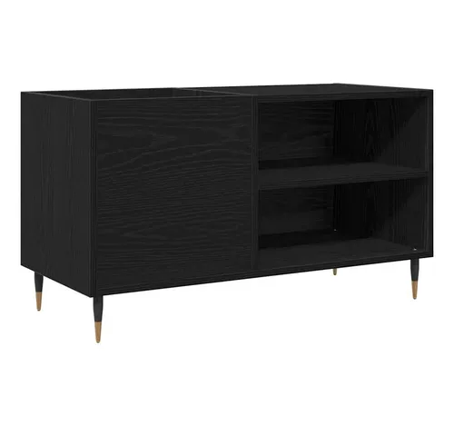 vidaXL Schallplattenschrank Schwarz Eiche von vidaXL