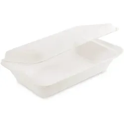 Lunch-Box (Zuckerrohr-Bagasse) ungeteilt 250 x 162 x 63 mm 1100ml [50 St.]