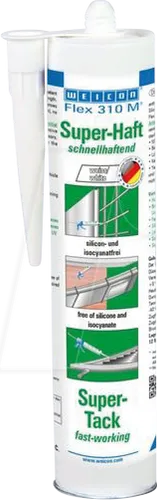 WEICON 13650290 - 1-K Kleb- und Dichtstoff auf MS-Polymer-Basis, 290 ml, weiß