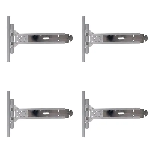 Amig – Set mit 4 Rolladen – Edelstahl und graues Polyamid – 150 mm – Korrosionsbeständig – Erhöht die Stabilität und Langlebigkeit von Rollläden – 4 Stück pro Beutel – Einfache Montage