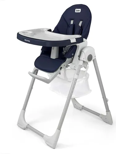 Milly Mally Hochstuhl Bueno Navy – Verstellbarer Hochstuhl für Babys und Kleinkinder – Komfortabel, Stabil und Leicht zu Reinigen
